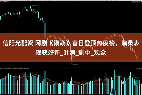 信阳光配资 网剧《鹦鹉》首日登顶热度榜，演员表现获好评_叶浏_剧中_观众
